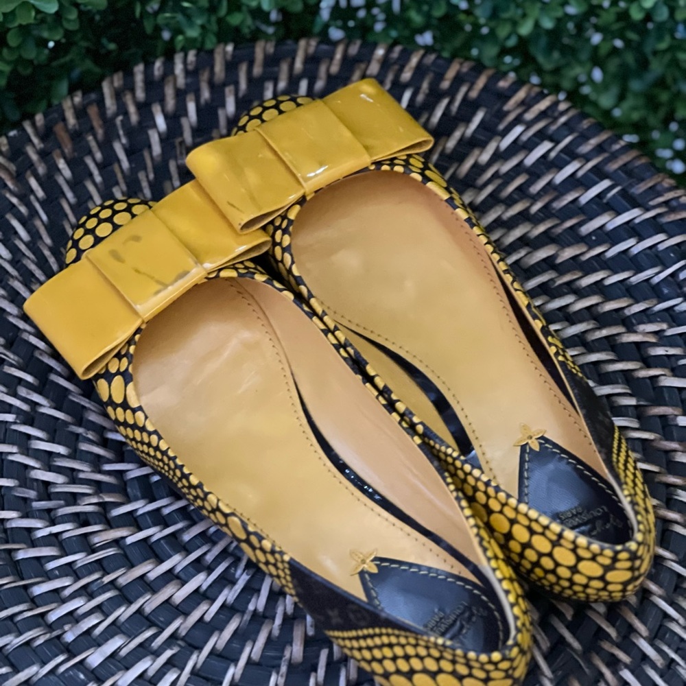 Louis Vuitton Yayoi Kusama yellow dots flat size 39 - Picture 11 of 12